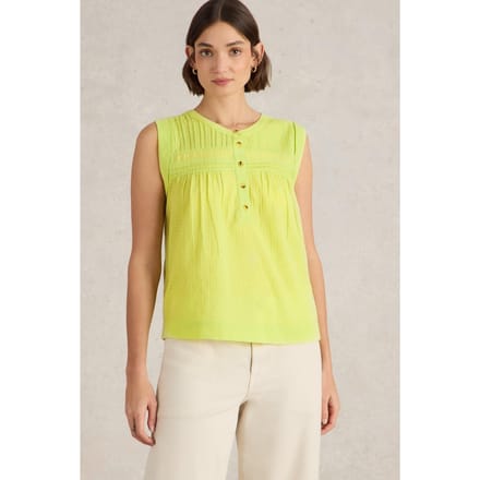 White Stuff Isla Mix Top Bright Yellow Taglia: 14 | Magliette intime Outlet | Donna | Giallo