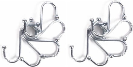 Benson S-haken / ophanghaken - 10-delig - van metaal - 70 mm
