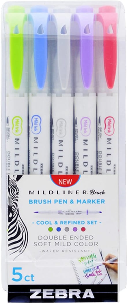 Brush–Mildliner Cool & refined 5 stuks Zebra