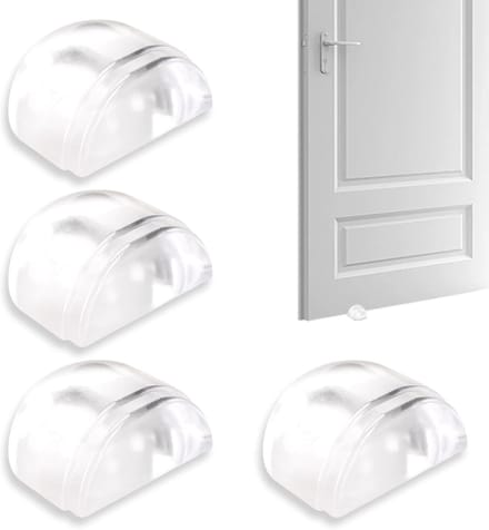 SolidKeus - Set van 4 Transparante Vloerstoppers, Zelfklevend