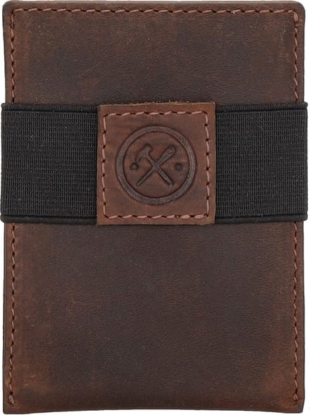 Hide & Stitches Japura Creditcard etui - Donkerbruin - 100% Leer