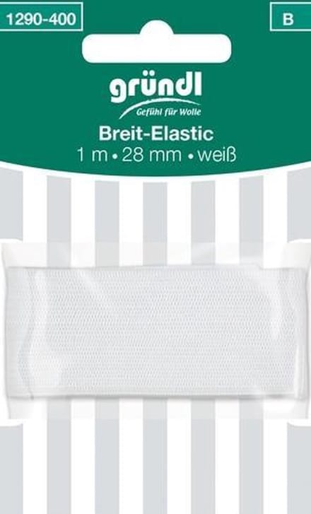 1290-400 Breed elastiek 1m x 28mm wit