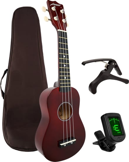 Finesse Ukelele - Starterset - 21" - Ukulele - Kind - Muziekinstrument - Bordeaux