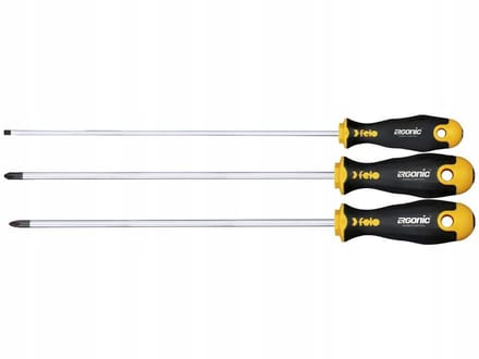 FELO Ergonic - Schroevendraaierset - 3 stuks - Lang - Ergonomisch Handvat