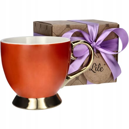 Luxe porseleinen mok met gouden accent - perfect cadeau (395 ml)