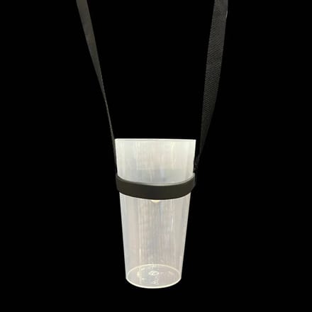Bekerhouder zwart aan keycord (2 stuks) incl. beker