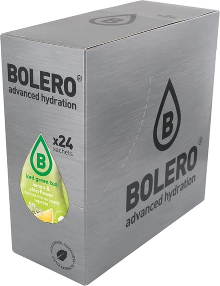 Bolero Iced Green Tea (24x8g) Lemon & Elderflower - Intra- & Post-Workout - Intra-Workout
