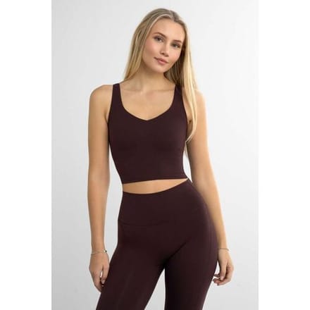 FAMME Softy Crop Top Brown M