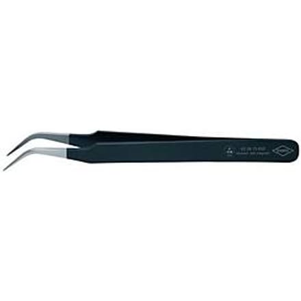 Knipex 92 38 75 ESD Precisiepincet Sikkelspits, gebogen 45° 120 mm