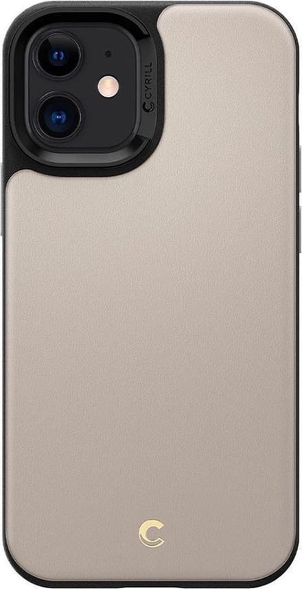Spigen Cyrill Leather Brick Hoesje Geschikt voor Apple iPhone 12 Mini Back Cover Blauw