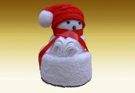 Towel dolls Kerstbeertje
