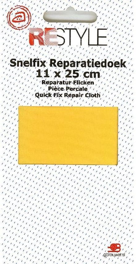 Reparatiedoek Strijkbaar - Geel - 11 x 25 cm