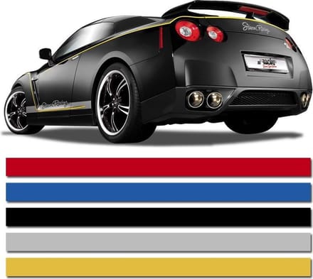 AutoStyle Universele zelfklevende striping AutoStripe Cool200 - Rood - 6,5mm x 975cm