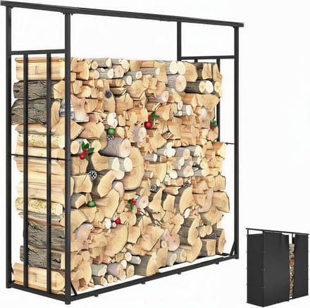 Degelijke Houtopslag Constructie voor Buiten met Waterdichte Beschermhoes en Polycarbonaat Dak