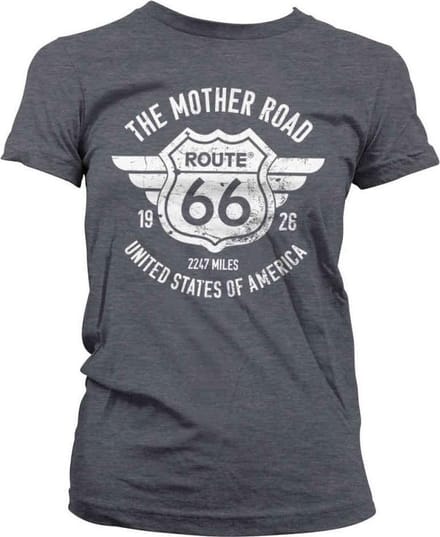Route 66 Dames Tshirt -S- The Mother Road Grijs