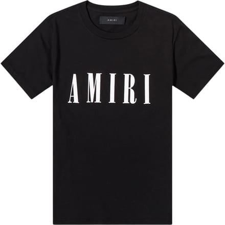 Amiri groot merklogo zwart T-shirt