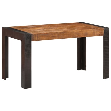 vidaXL - Eettafel - 140x70x76 - cm - massief - ruw - mangohout