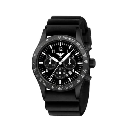 KHS - KHS.PLABSSC.DB - Polshorloge - Heren - Solar - PLATOON Black Steel Solar Chronograph