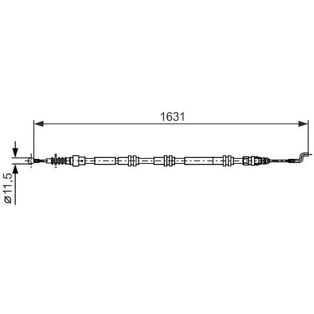 Kabel, parkeerrem BOSCH 1 987 482 376