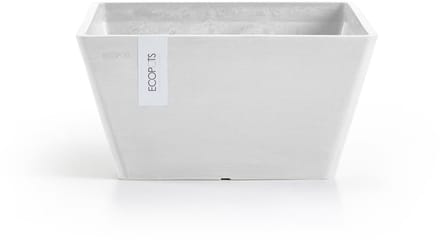 Ecopots Berlin 30 - Pure White - 31,2 x H15,7 cm - Vierkante witte bloempot / plantenbak