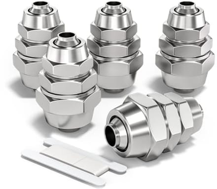 Pneumatische Reduceeradapter Snelkoppelingen 6 mm tot 10 mm - Set van 5 Stuks