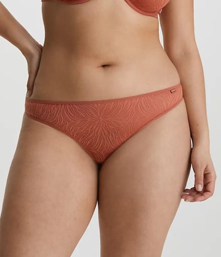 Calvin Klein TIA Serie - Dames String - Bruin - S - 87% Nylon, 13% Elastan