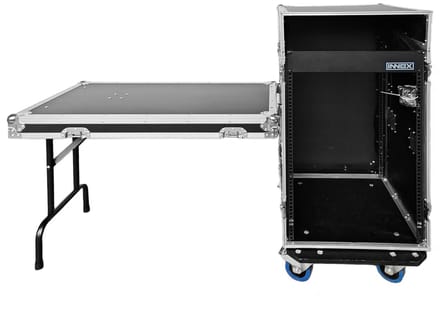 Combi-rack 11U/16U - Met uitklaptafel - Innox IX-BK-TR1116U-T - Zwart