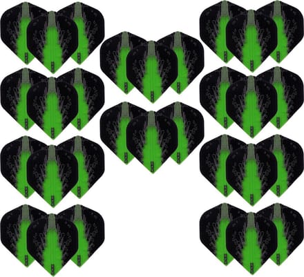 Darts Set - High Impact – 10 sets (30 stuks) – dart flights - Groen