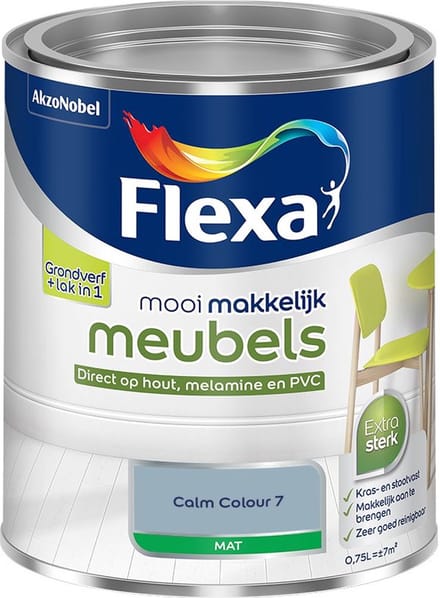Flexa - Mooi Makkelijk Meubels Mat - Calm Colour 7 - Mengverf - 750 Ml