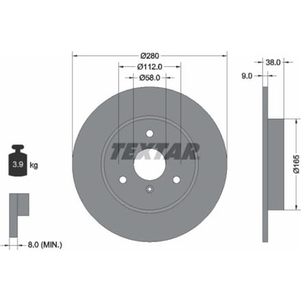 Remschijf TEXTAR 92097603