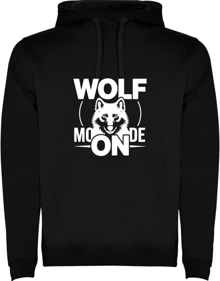 Zwarte hoodie Wolf Modus Aan - Wild dier - Mooi Maat XL