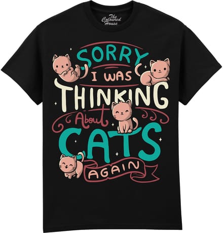 Thinking About Cats The Coloured House T-shirt S