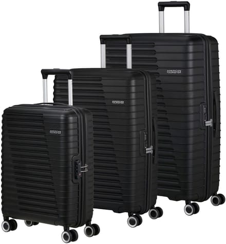 American Tourister trolley Roadrush Trolley Set A Shadow Black zwart 77cm