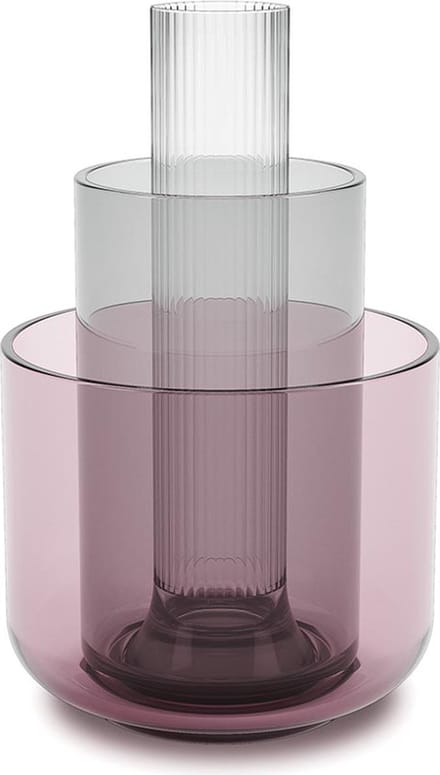Umbra Layla vaas 15x27x15cm 3 stuks glas kleurmix