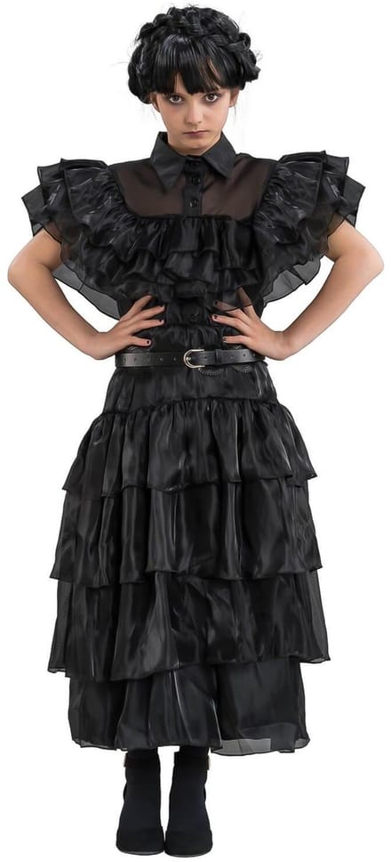Wednesday Addams Family Baljurk Kind - Maat 128
