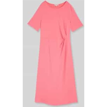 regular fit midi-jurk met knoopdetail