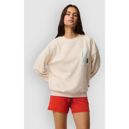 Rip Curl S-series Jacquard Sweatshirt Beige S Vrouw