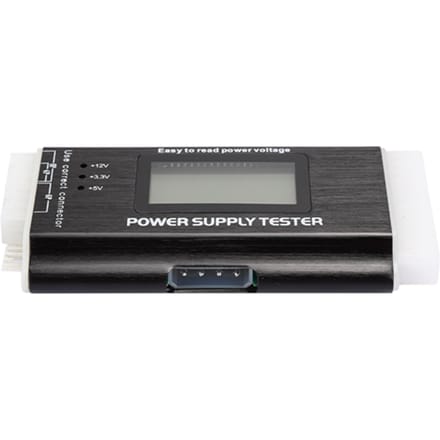 Computer Voeding Tester LCD Display Aluminiumlegering Ondersteuning 20 24Pin ATX SATA gray