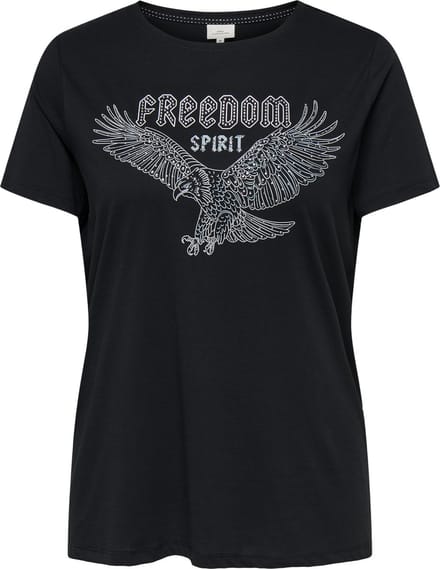 ONLY CARMAKOMA - CARCRUZ LIFE SS O-NECK REG TEE JRS - Dames - T-shirts