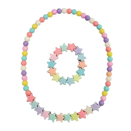 Fako Bijoux® - Kinderketting en Armband - Plastic - Sterretjes