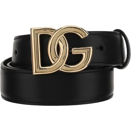 Dolce & Gabbana Zwart Kalfsleren Bos Taurus Reguliere Riem