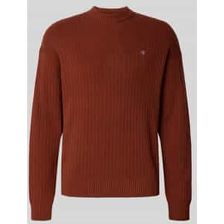 Oversized gebreide pullover met ribboorden