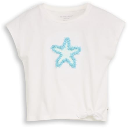 Tom Tailor - T-shirt met knoopdetail - Maat 92/98 - Whisper White