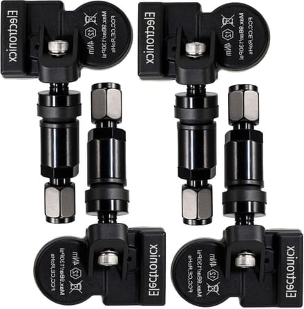 Bandenspanningssensoren - TPMS RDKS - Veilige Rit - Voorgeprogrammeerd - 4 stuks - Zwart