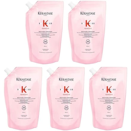 5x Kérastase Genesis Bain Hydra-Fortifiant Refill 500ml