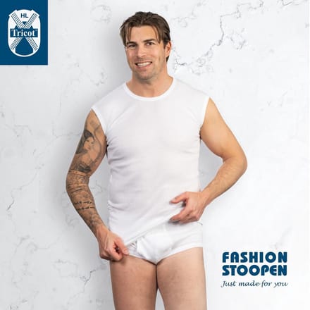 HL Tricot - Slip flatlock wit - Maat S - Mannen - wit -