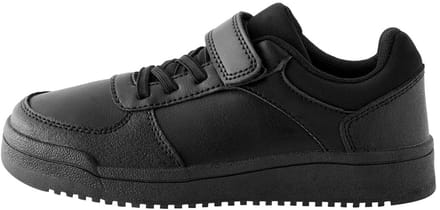 Next - Jongens - Schoolsneakers met elastische veters en 1 klittenbandsluiting en brede pasvorm (G) - Zwart