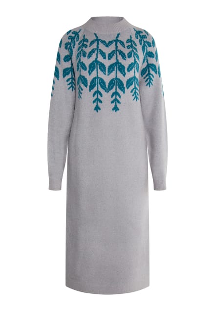 usha Maxi-gebreide jurk Dames Grijs Veelkleurig