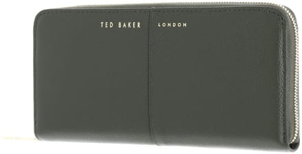 Ted Baker Leren portemonnee Aminne Large Zip around Purse Dk - Green olijfgroen