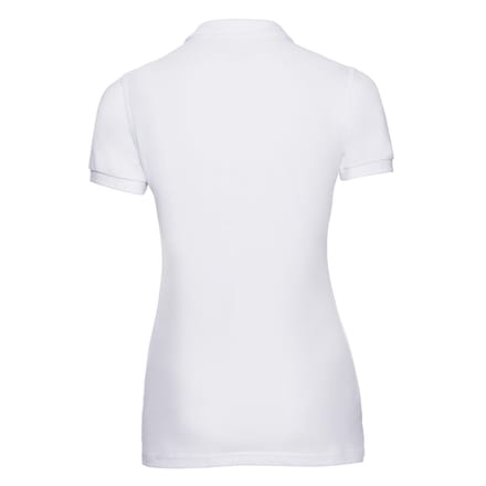 Russell Dames/Dames Stretch Slim Poloshirt (Wit)